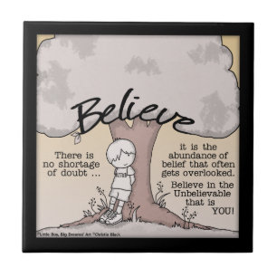 Believe Tree Ceramic Tile