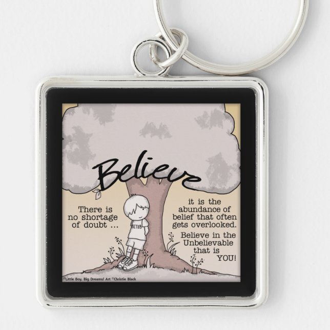 Believe Tree Key Ring (Front)