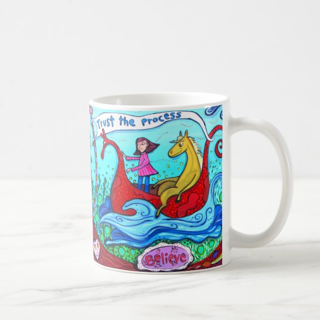 Believe + Trust The Process Coffee Mug (Right)
