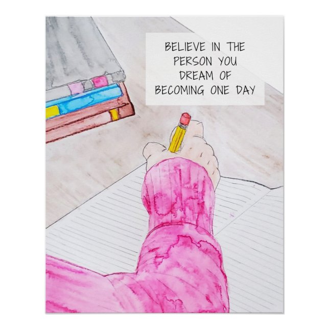 Believe Watercolor Art Print (Front)