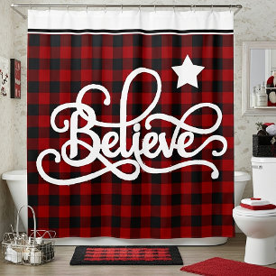Believe with star shower curtain