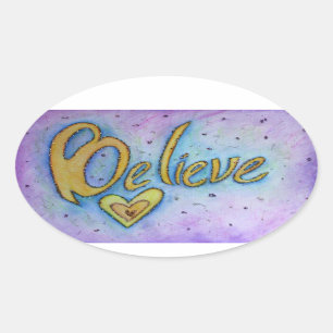 Believe Word Art Inspirational Sticker Decals