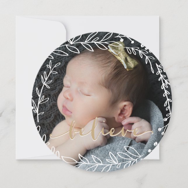 Believe - Wreath / christmas card (Front)