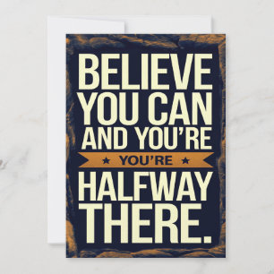 Believe you can motivational card