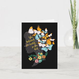 Believed She Could So She Did Shirt Feminist  Card