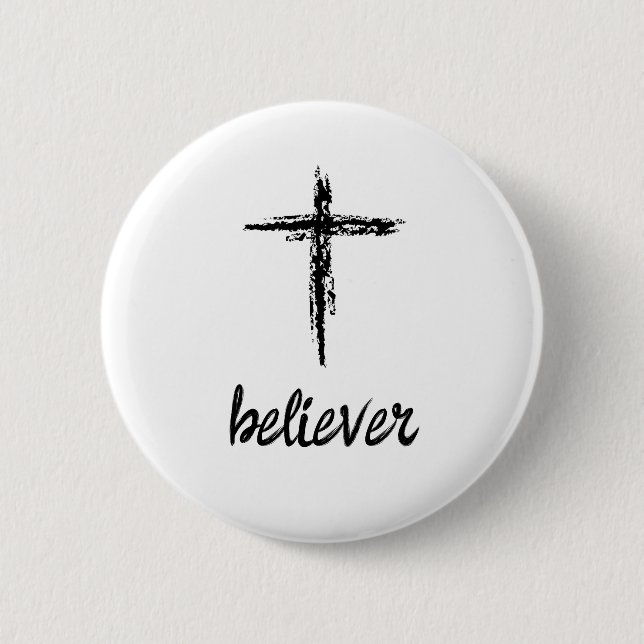 believer 6 cm round badge (Front)