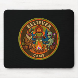 Believer camp mothman alien vintage scout ufo mouse pad