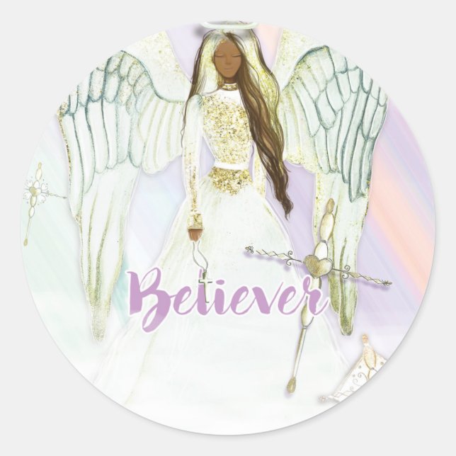 Believer Classic Round Sticker (Front)
