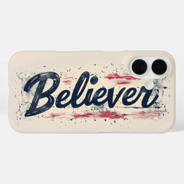Believer Slogan Urban Case-Mate iPhone Case (Back (Horizontal))