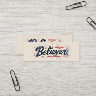 Believer Slogan Urban Mini Business Card