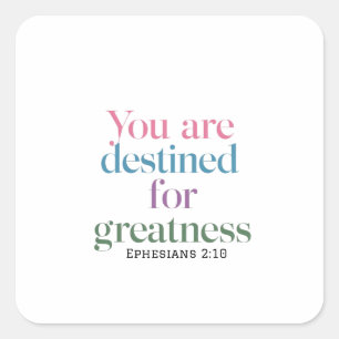 Believing in Your Unstoppable Destiny Now Square Sticker