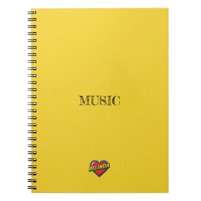 Belinda Heart Yellow Notebook (Front)