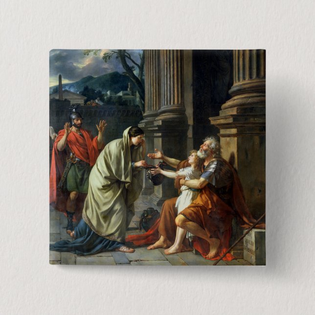 Belisarius Begging for Alms, 1781 15 Cm Square Badge (Front)