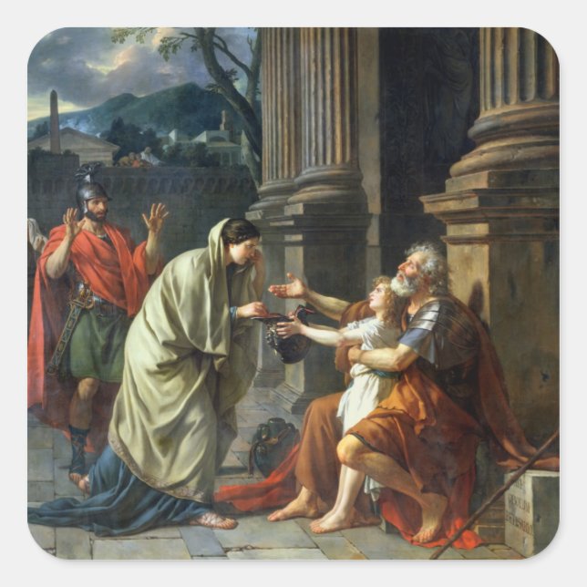 Belisarius Begging for Alms, 1781 Square Sticker (Front)