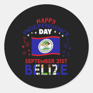 Belise 43rd Independence Day Belizean Pride Belise Classic Round Sticker