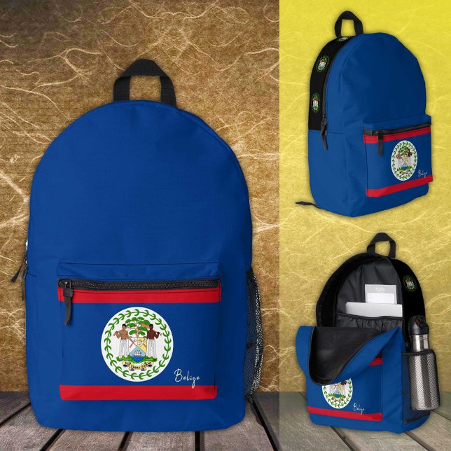 Belise, backpack, Belizean Flag / patriotic Printed Backpack (Creator Uploaded)