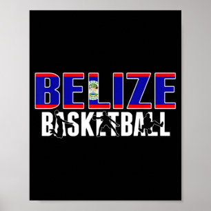 Belise Basball Fans Jersey Belizean Flag Slam Dunk Poster