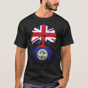 Belise Belizean British UK Tree Roots Flag T-Shirt