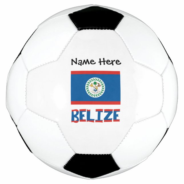 Belise Belizean Flag Personalised  Soccer Ball (Front)