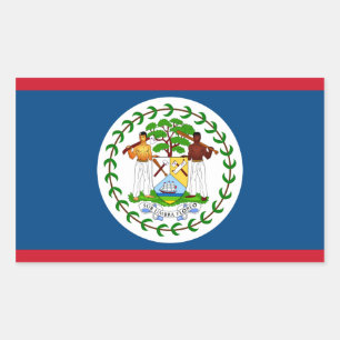 Belise/Belizean Flag Rectangular Sticker