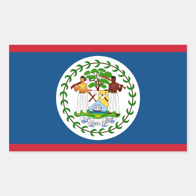Belise/Belizean Flag Rectangular Sticker (Front)