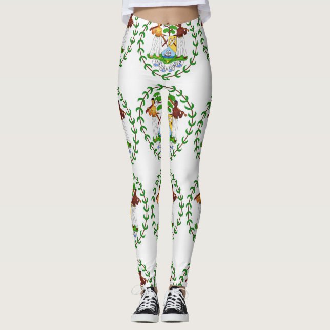 Belise Belizean Kriol Flag Leggings (Front)