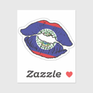 Belise Belizean Lipstick Love Flag