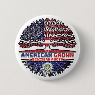 Belise Belizean US American USA United States Tree 6 Cm Round Badge