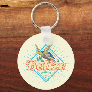 Belise Caribbean Retro Turtle Vintage Souvenir Key Ring