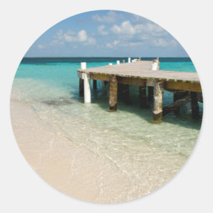 Belise, Caribbean Sea, Goff Caye. A Small Island Classic Round Sticker