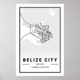 Belise City Belise Cities Travel City Map Poster