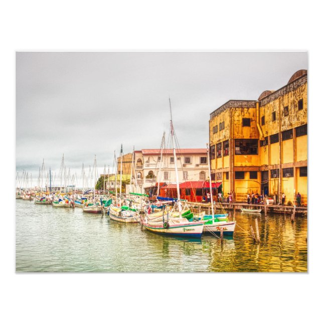 Belise City Harbour Photo Art Print (Front)
