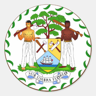 Belise coat of arms classic round sticker