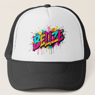 Belise colourful graffiti style clothing outfit ca trucker hat