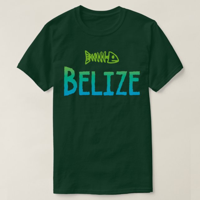 Belise Fish Skeleton Diving Design T-Shirt (Design Front)
