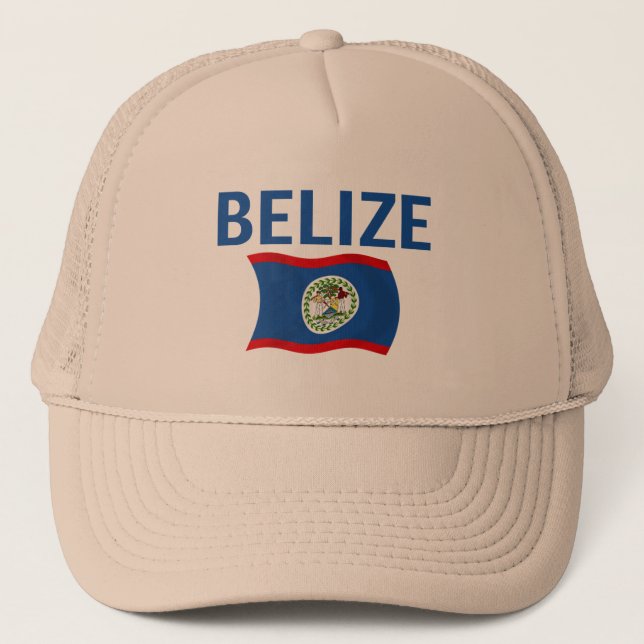 Belise Flag 1 (Wavy) Trucker Hat (Front)