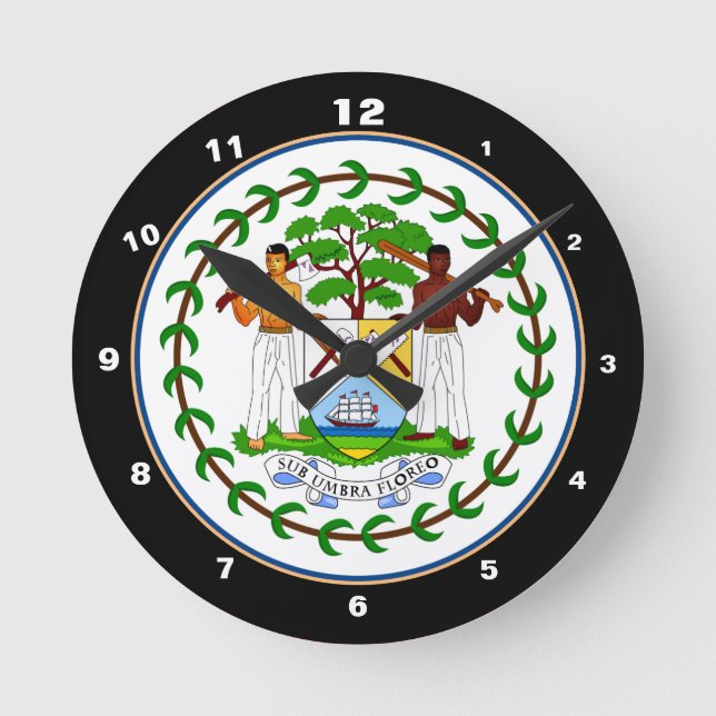 Belise Flag & Belise trendy fashion /design clock (Front)
