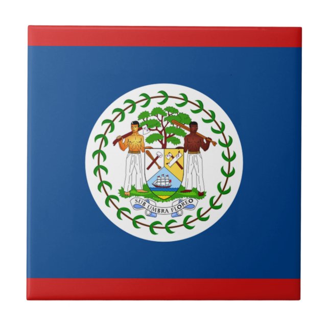 Belise Flag Ceramic Tile (Front)