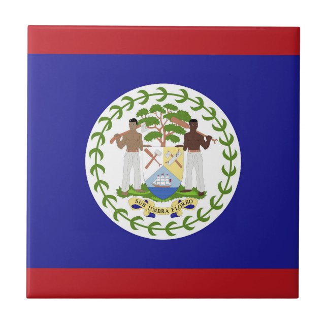 Belise flag ceramic tile (Front)