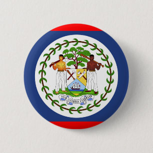 Belise flag country symbol 6 cm round badge