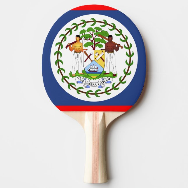 Belise flag country symbol ping pong paddle (Front)