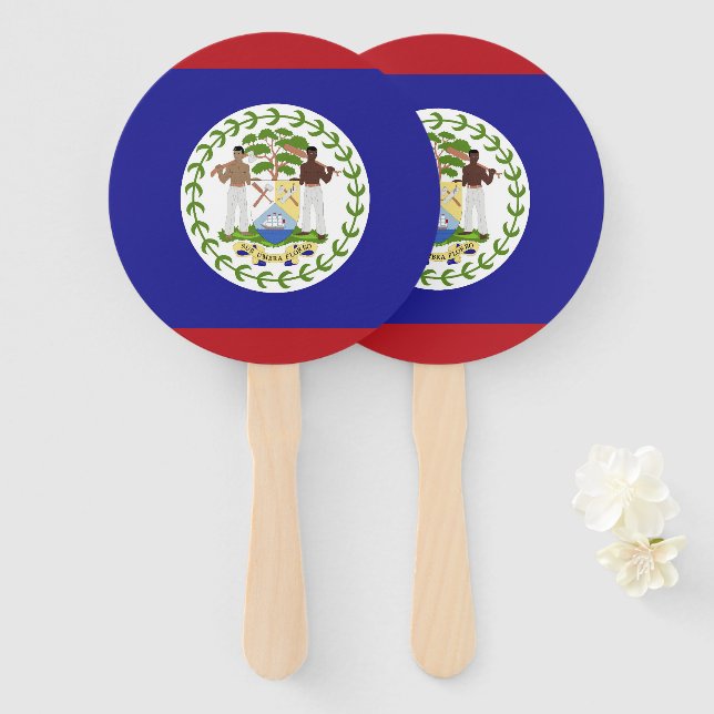 Belise flag hand fan (Front and Back)