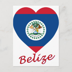 Belise Flag Heart Postcard