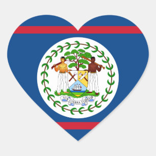 belise flag heart sticker