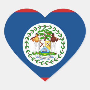 Belise Flag Heart Sticker