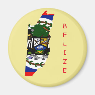 Belise Flag Map Magnet