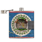 Belise Flag on Old Acoustic Guitar