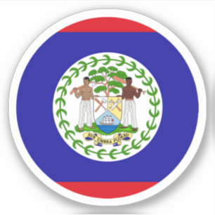 Belise Flag Round Sticker