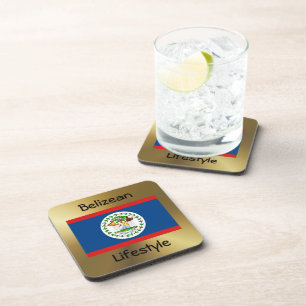 Belise Flag+Text Coaster