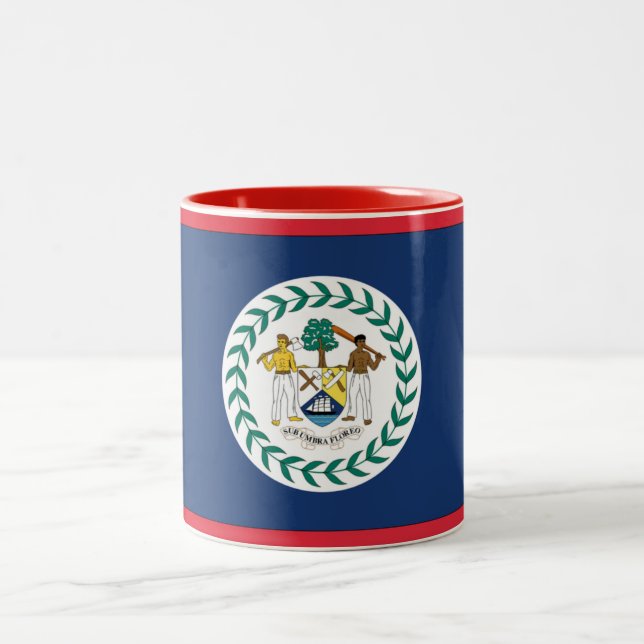 Belise Flag Two-Tone Coffee Mug (Center)